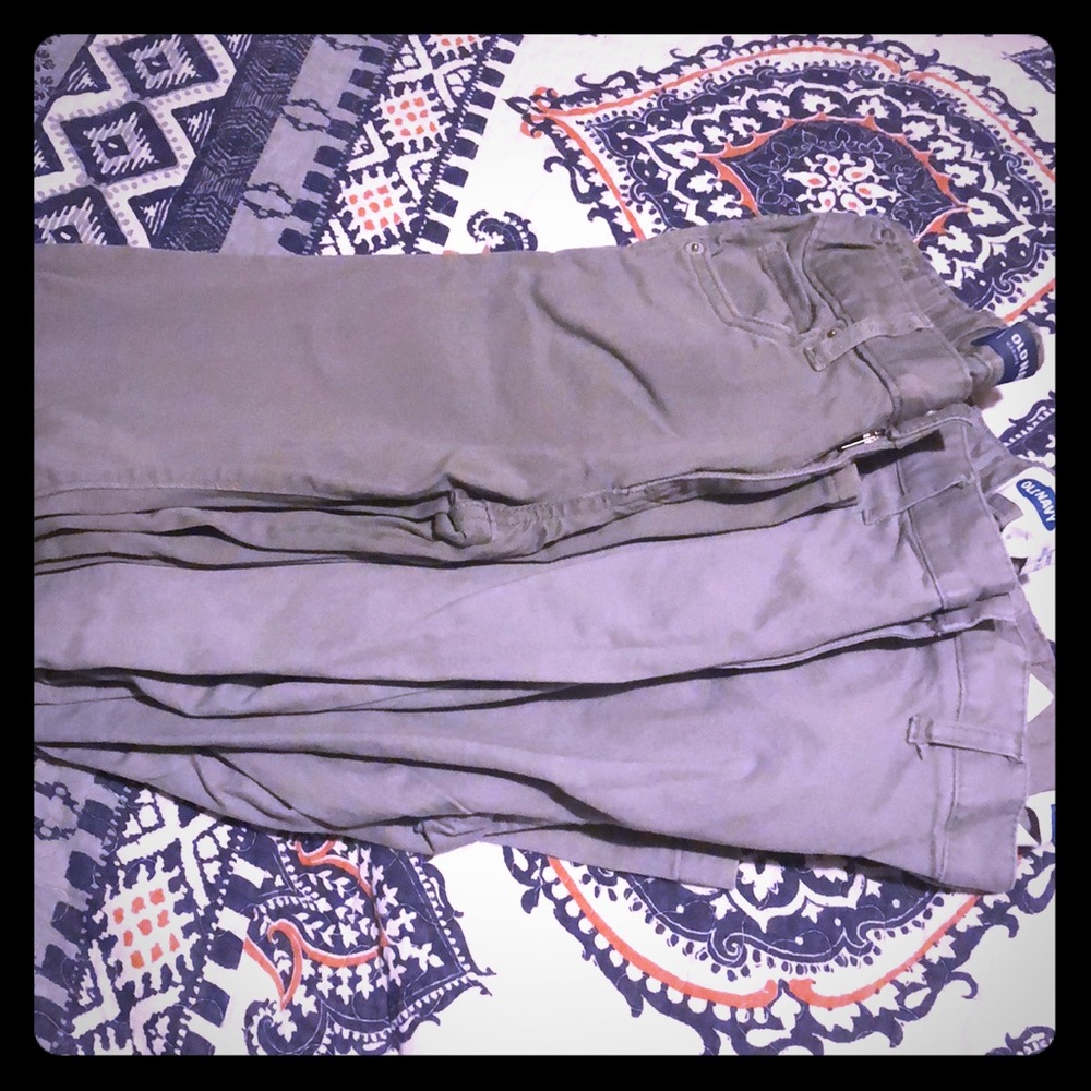 Three gray khaki boys pants